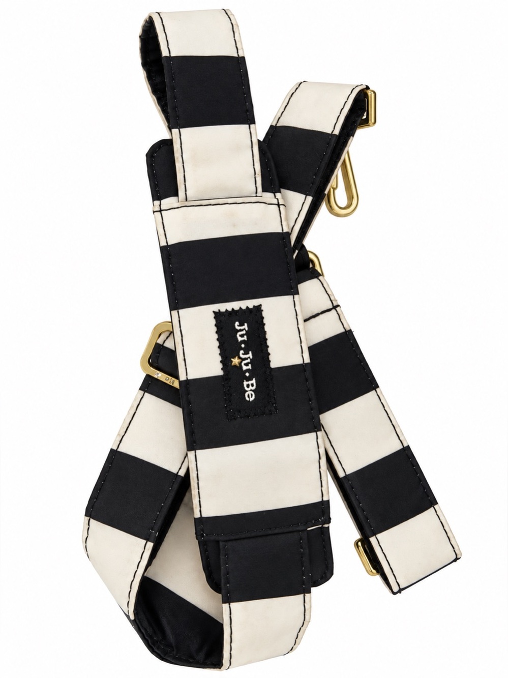 Ju-Ju-Be Black and White Striped Detachable Bag Strap